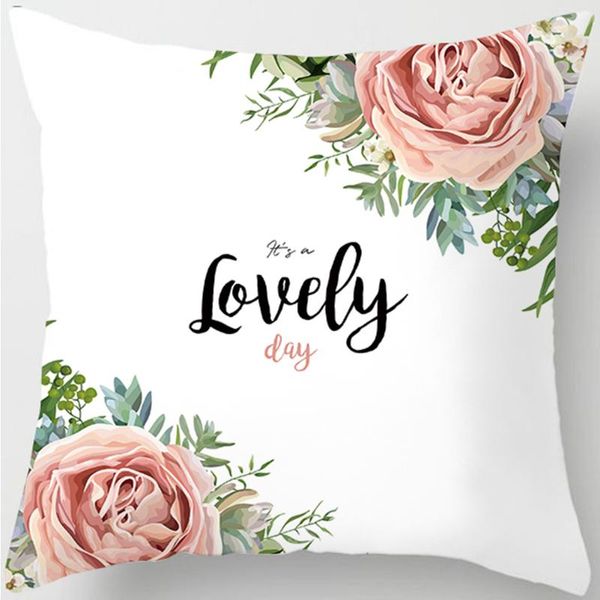 

cushion/decorative pillow floral soft decorative polyester sofa decoration pillowcase novelty portable modern household washable flower lett