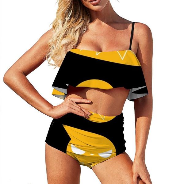 

one-piece suits soul eater bikini swimsuit highwaist retro swimwear bath for big breasts fashion two piece bathing suit