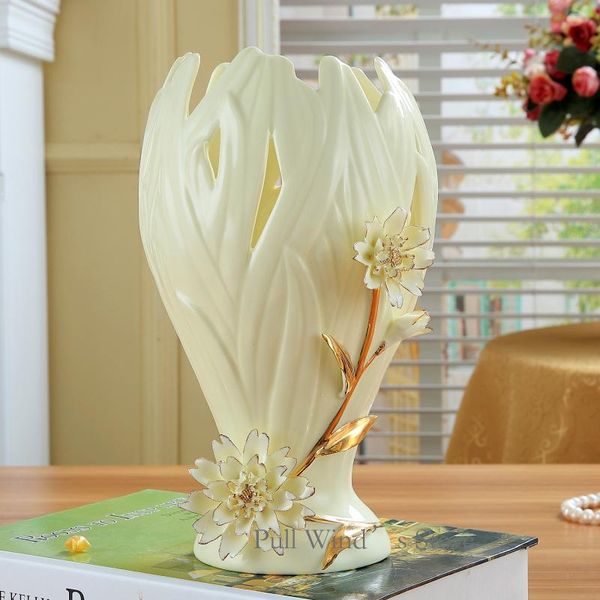 

vases classical art hollow ceramic pretty flowers embossed vase fashion home decoration