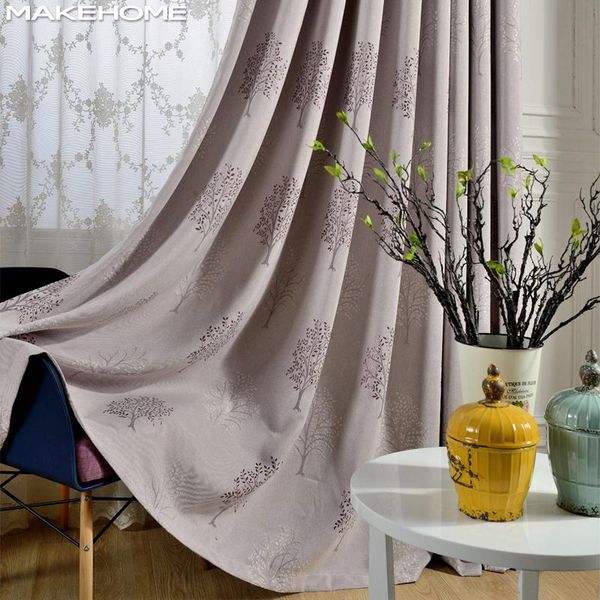 

curtain & drapes blackout window curtains for bedroom living room faxu linen european jacquard plant kitchen