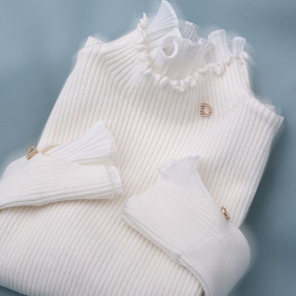 

women's sweaters sweater turtleneck women pullover autumn winter solid knitted casual female vintage oversized, White;black