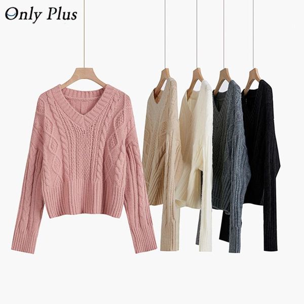 2021 Donne Twist Maglione Lavorato A Maglia Pullover Rosa Dolce Maglione Delle Signore Causale Allentato Maglieria Magliette E Camicette Tunica Jersey Mujer Maglioni da Donna