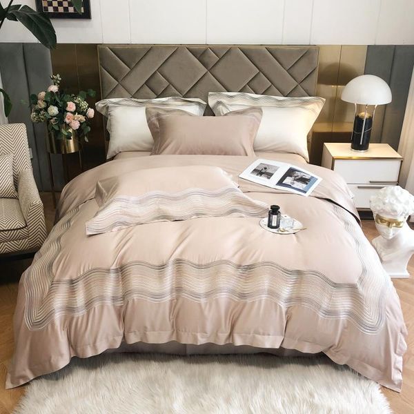 

bedding sets 2021 elegant embroidery set 1000tc cotton duvet cover bed linen king  size comforter juego de cama