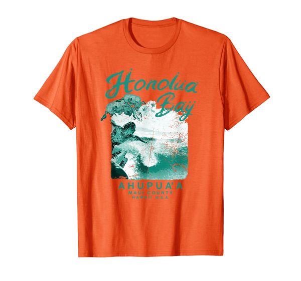 

hawaii honolua bay maui vintage hawaiian surfing t shirt, White;black