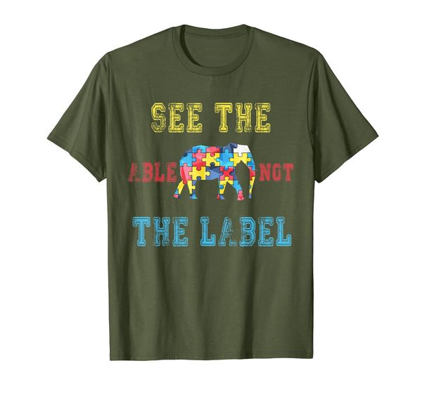 

See The Able Not The Label shirt Elephant Autism Awareness T-Shirt, Mainly pictures