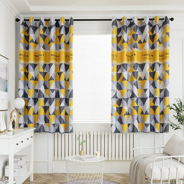 

curtain & drapes [customise] gyrohome gy2871 triangle printing 1pc short living dining room bedroom