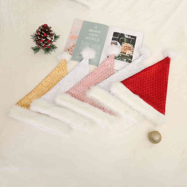 

qiaoding new decorative products diamond sequin hat christmas plush side hat