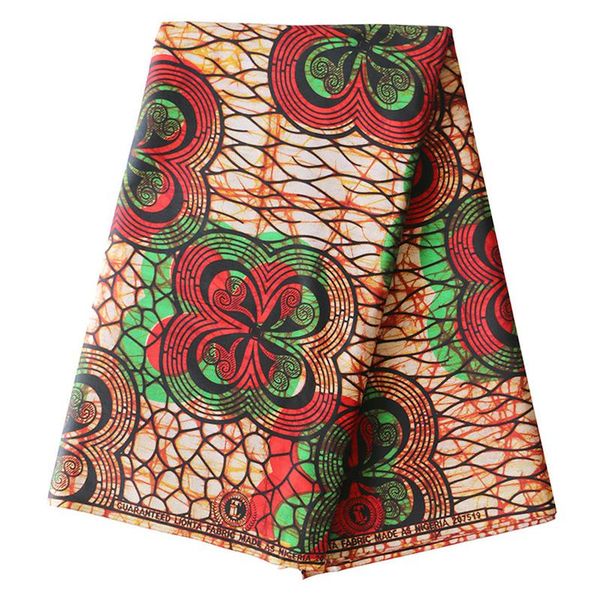 

ribbon 2021 arrivals african pure cotton red and green flowers print fabric 6yards\lot real wax, Pink;blue