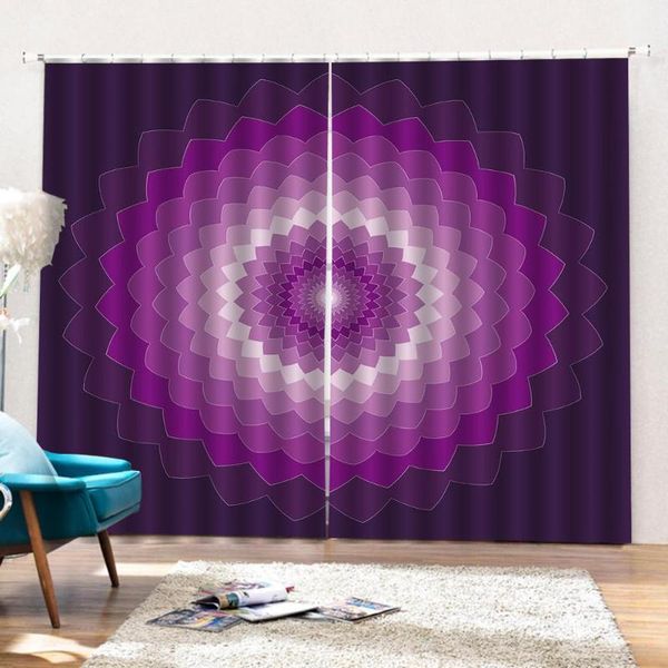 

curtain & drapes purple 3d luxury blackout window living room solid color