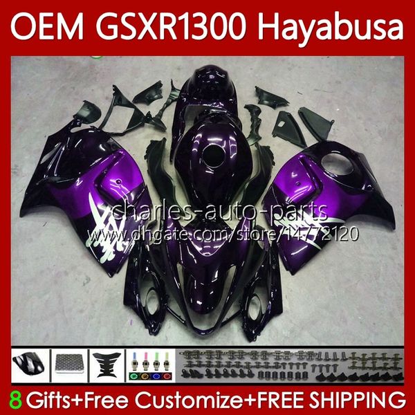 OEM Hayabusa para Suzuki GSXR-1300 GSXR 1300 CC 1300CC 77NO.127 GSXR1300 08 2008 2009 2010 2012 2012 2013 GSX R1300 2014 2015 2016 2017 2019 2019 Kit de Representação Roxo Lustroso