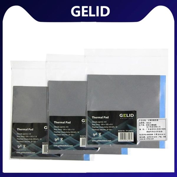 

fans & coolings gelid tp-gp02 120x120x0.5 1.0 1.5mm the cutting-edge thermal grease pad 12w/ for gpu/ram/motherborad/ssd cooling original