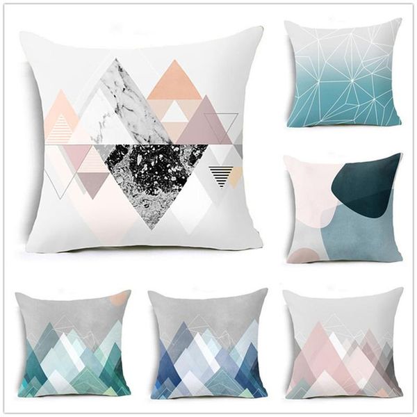 

pillow case fashion diamond pillowcase cushion cover, geometric throw for home sofa decoration, square