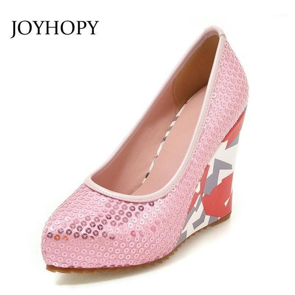 

fashion sequins cloth wedding party wedges platform shoes women customize big size 33-43 high heels ladies printing pumps wp1105 dress1, Black