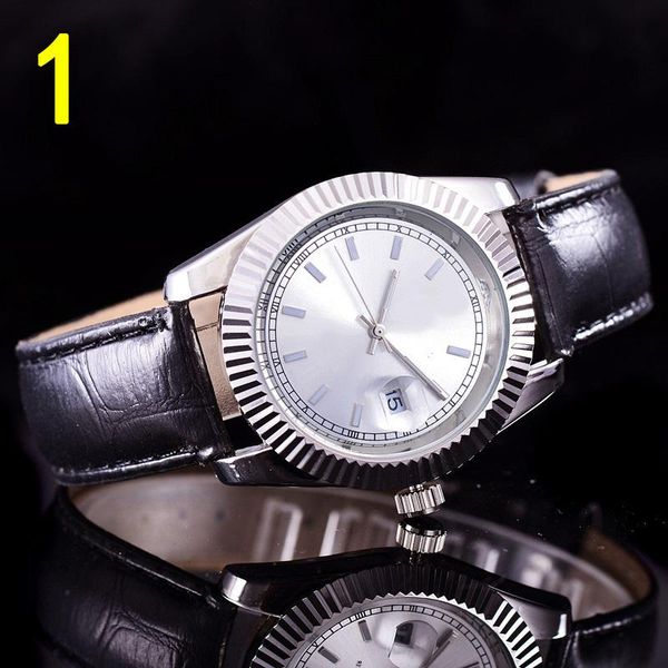 

wristwatches 2021 brand watches men luxury watch casual leathe phase sports waterproof quartz designer, Slivery;brown