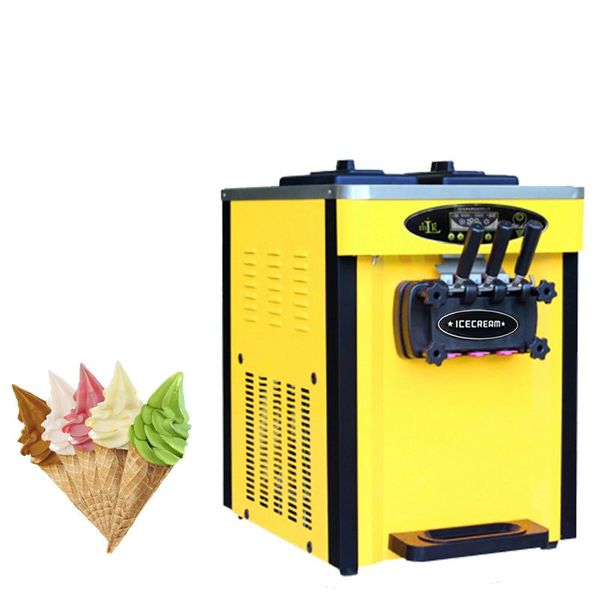 

ice cream making machine stainless steel soft for three flavors 1800w