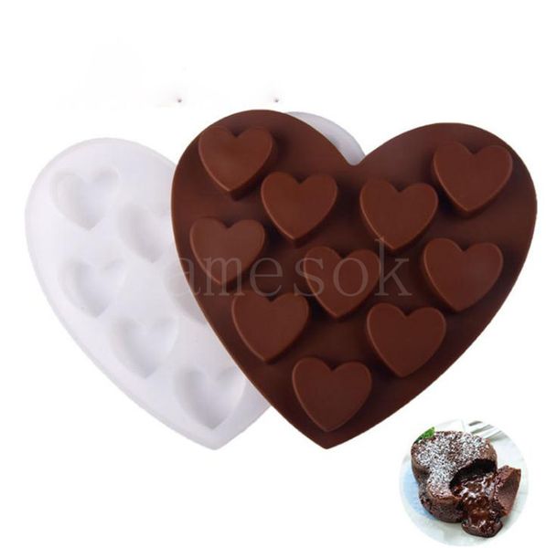 Moldes de cozimento Amor Silicone Molde de Chocolate Bandeja de Cubos de Gelo Cozimento Molde Biscoitos Bolo Donut Moldes Cozinha Bakeware DD187