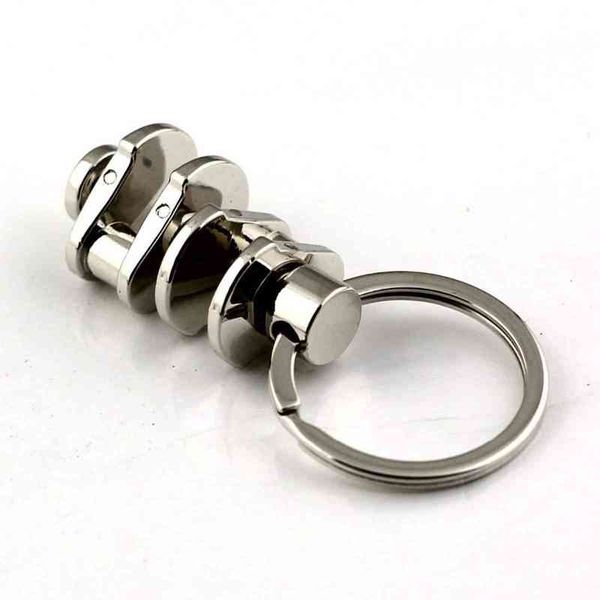 

keychains key ring, 3d crank shaft, automobile, creativity, Silver