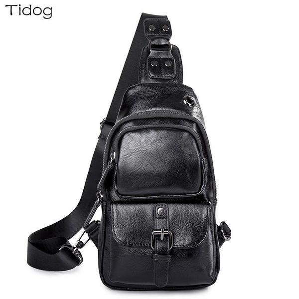 

waist bags tidog tidal man street leather fashion chest bag