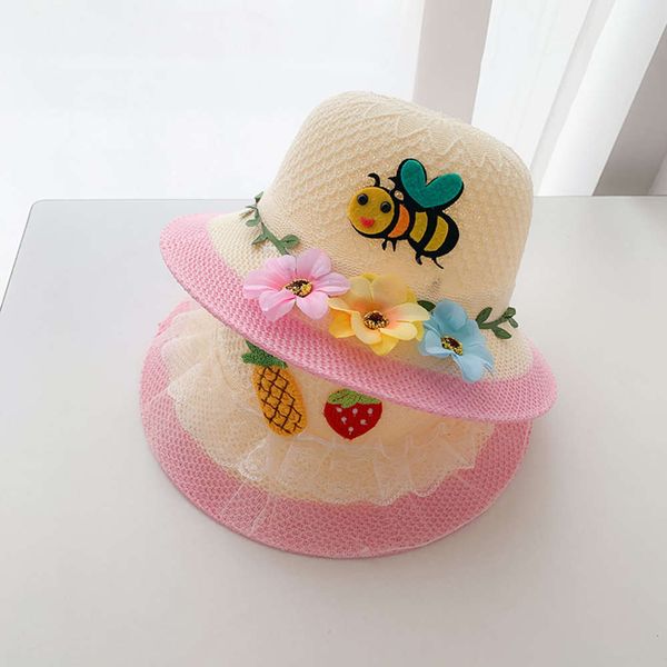 

children's fisherman's hat summer korean beach outdoor sunscreen boys and girls' sun cute super, Yellow