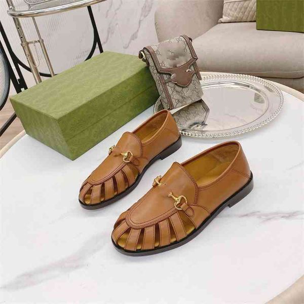 

leather small leather british style 2021 spring/summer new flat bottom all-match round head loafer single shoes, Black