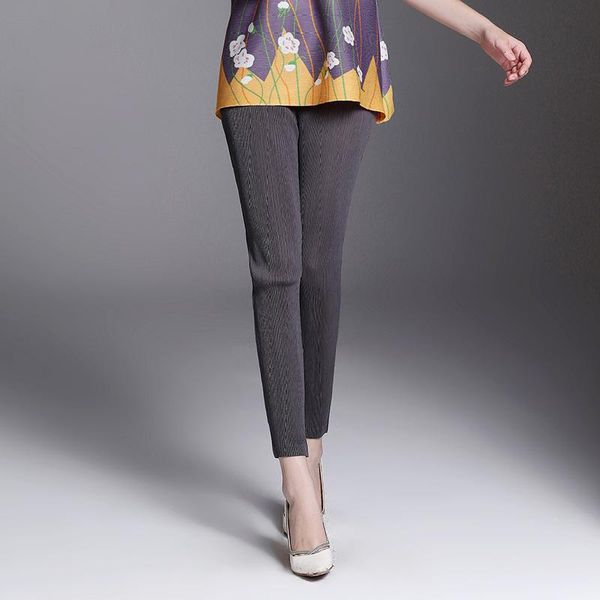 

women's pants & capris lanmrem 2021 spring casual pleated pencil loose all-match black grey trousers for women tide clothing yh673, Black;white