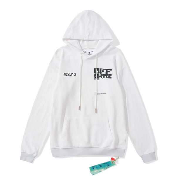 

2021 autumn and winter new off black adhesive arrstyle hooded sweater for men women