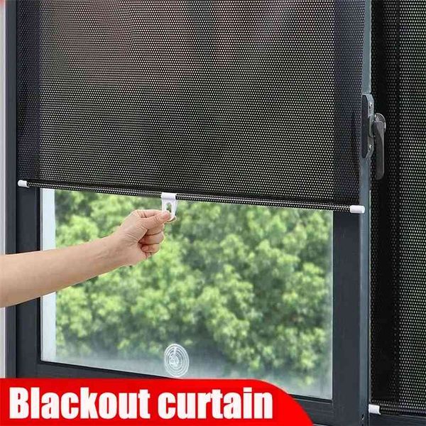 Sunshade Roller persianas sucção copo blackout cortinas para sala de estar quarto quarto de cozinha escritório de cozinha livre cortina 210913