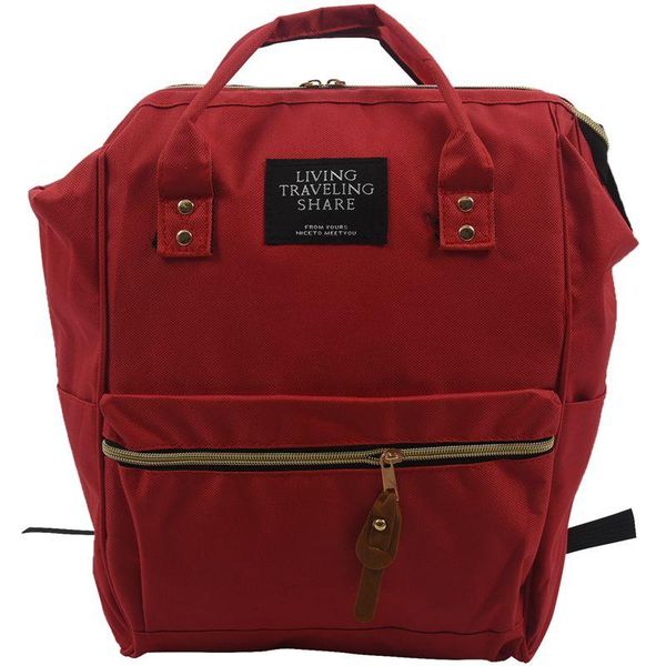 

men women backpack large capacity oxford cloth schoolbag red school bags