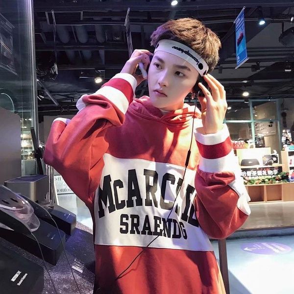 

men's hoodies & sweatshirts autumn sweatshirt casual hip hop streetwear loose men fashion personality letter printed hoodie patchwork, Black