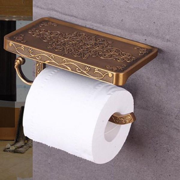 

toilet paper holders antique brass holder bathroom mobile tssue roll shelves storage rack accessory
