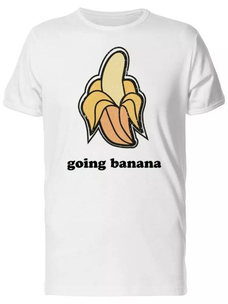 

going banana sticker men's tee -image by shutterstock, White;black