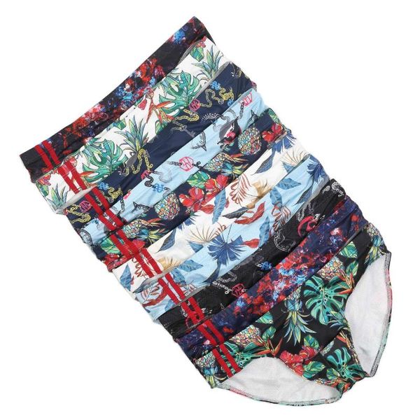 

underpants men underwear printed breathable briefs cueca gay male panties slip u bulge pouch mesh bikini playful fun, Black;white