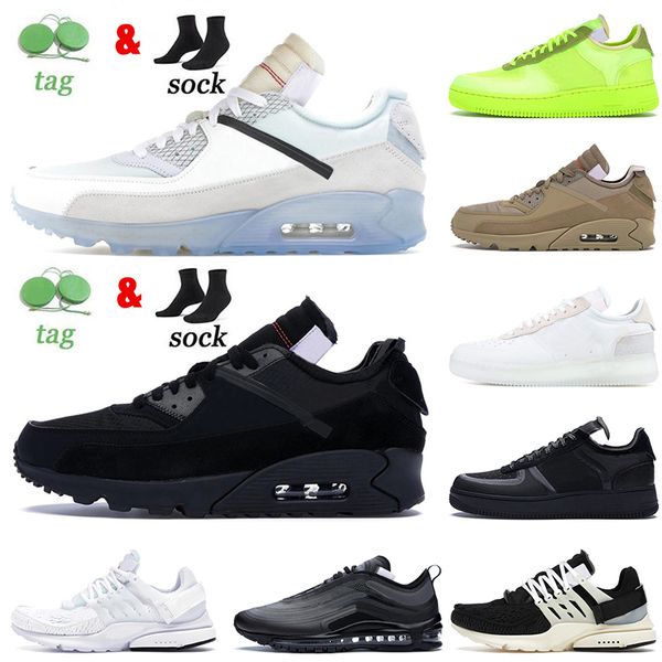 

with socks 2021 running shoes air force 1 off mens womens max 90s airmax vapormax flyknit airforce one white black vapor sneakers desert ore