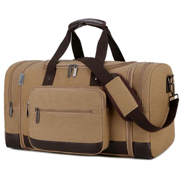 

duffel bags fashion vintage canvas travel men bag tote large capacity carry on luggage weekender women