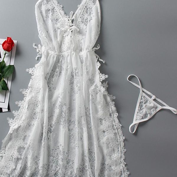 

women's sleepwear miss zia thin lace nightgowns women nighty sleeping dress intimates lingerie femme underwear & sleepwears, Black;red