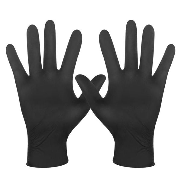 

100pcs latex disposable anti-static gloves comfortable mechanic (size xl, black)