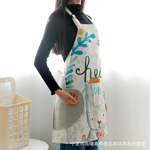 

meet cartoon hand-painted animal children antifouling oil rtaurant apron