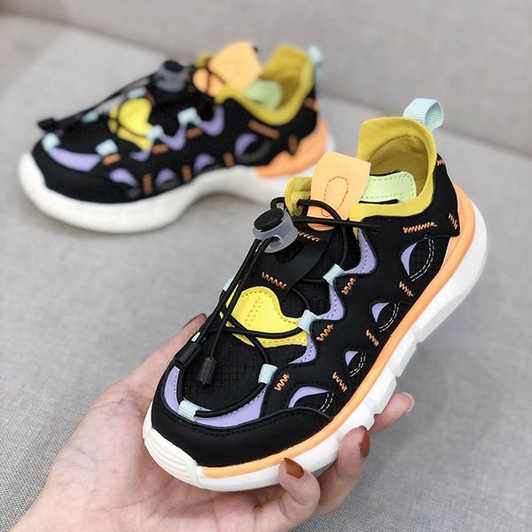 

children athletic kids shoes sneakers girls boys footwear spring autumn students casual running shoe b8042, Black