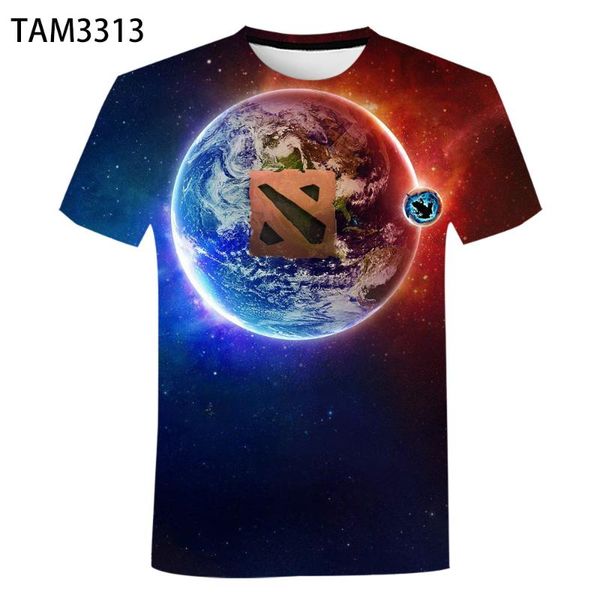 

men's t-shirts 2021 zomer nieuwe mannen vrouwen mode ronde hals korte mouw t-shirt anime spel dota 3d kinderen straat cool large4t-5xl, White;black
