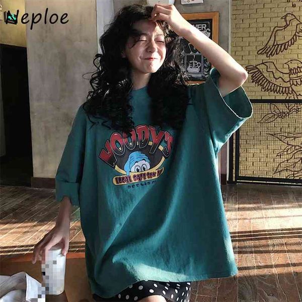 

t-shirts women cartoon printing leisure soft loose streetwear tees harajuku summer casual femme 1e459 210422, White