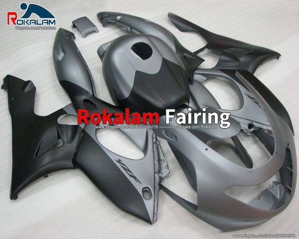 Yamaha YZF-600R için Gri Siyah ABS Hull Kit YZF600R 2001 2002 2003 2004 1997-2007 YZF 600R Thundercat 97-07 Motosiklet Yüzeyler Kapak