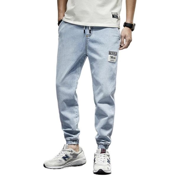 

men's jeans hip hop cargo clothes harun stretch jogging pants autumn spring 2021/ baggy / vintage men, Blue