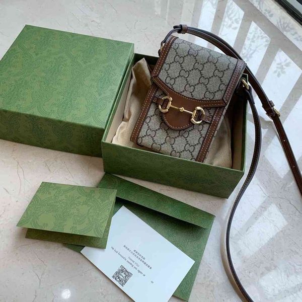 

factory outlet new 1955 buckle mobile phone bag printed single shoulder square box messenger women's