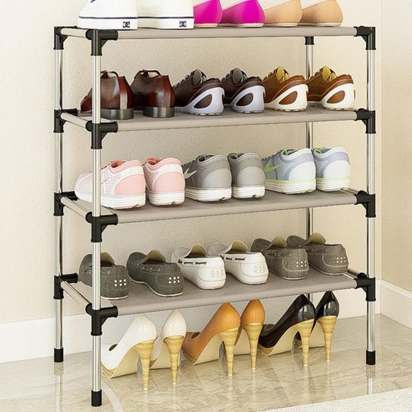 

non-woven fabric dustproof shoe rack storage organizer cover cabinet shelf multifuional stackable shoerack for home clothing & wardrobe