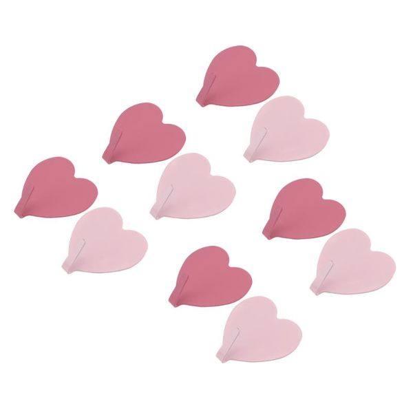 

hooks & rails 10pcs heart-shaped bathroom stainless steel hanging (rosy,)