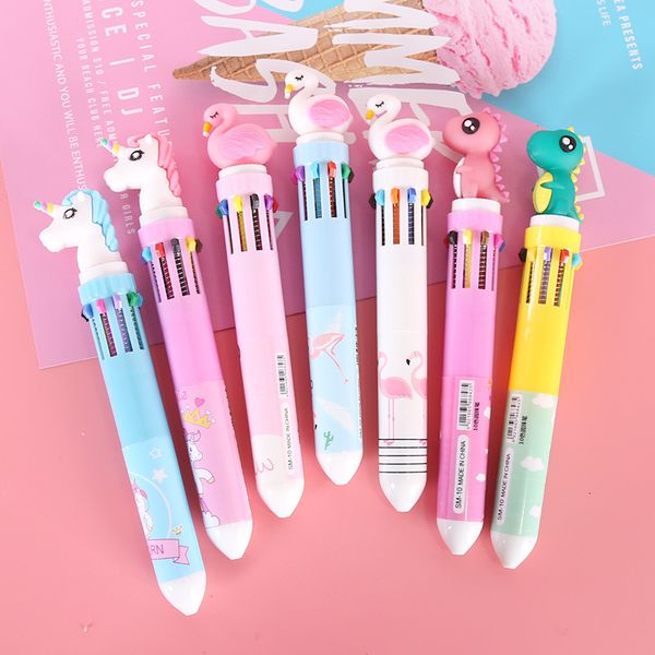 

pen cartoon animal modeling ten color ball point press oil multi color students learn stationery writing