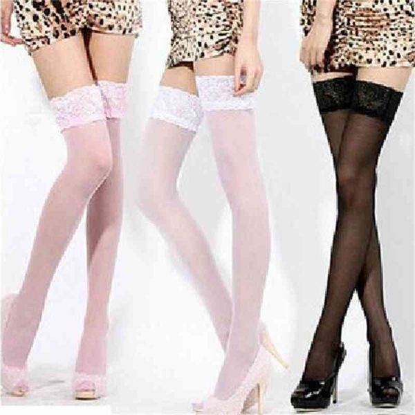 

fashion womens lingerie ladies sheer lace thigh high stockings hold-ups pull up stay red white black pink