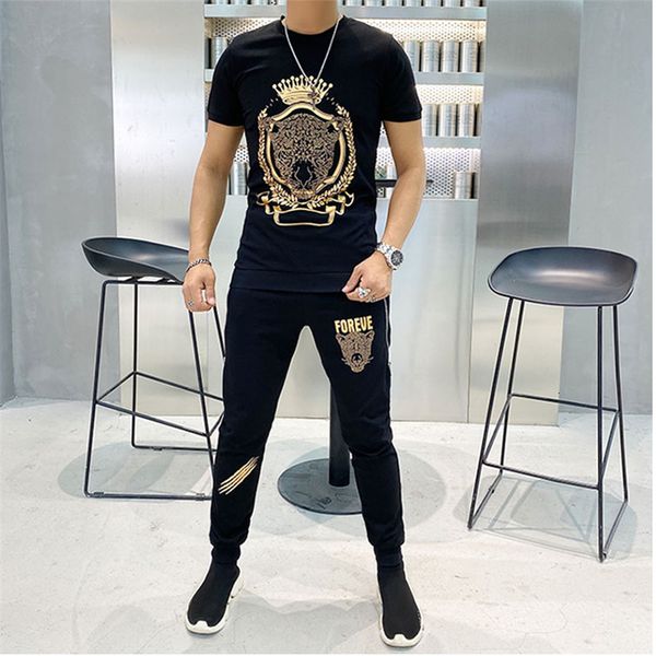 

men's tracksuits high male quality thin day 20t-shirts casual sport 2 beautiful design pieces 6gz2, Gray