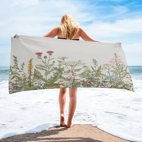 

towel plant flowers leaves retro bath microfiber beach bathroom supplies camping accessories towels for adults
