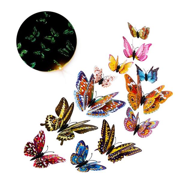 

wall stickers 3d butterfly removable multicolored butterflies mural decals diy decorative pegatinas de pared